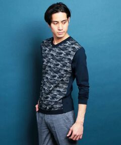 Hybrd KNIT×CUT＆SEWN カモフラニット