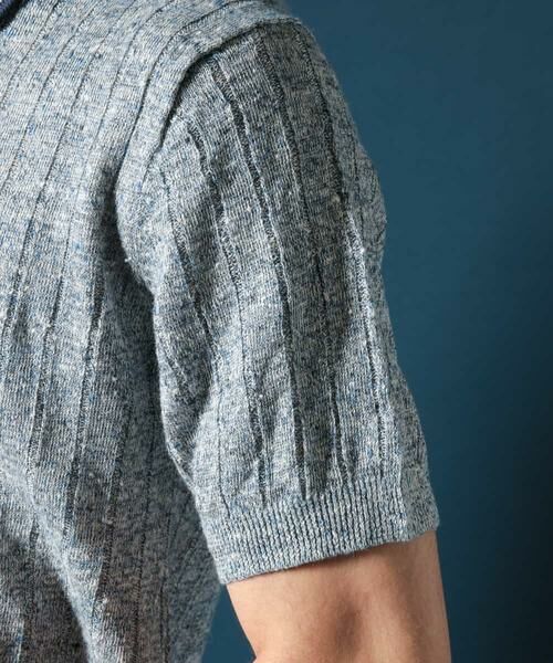 MICHEL KLEIN HOMME / ミッシェルクランオム ニット・セーター | サマーニットポロシャツ（LINOSILK) | 詳細11