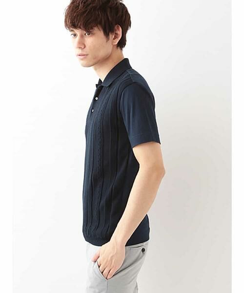 MICHEL KLEIN HOMME / ミッシェルクランオム シャツ・ブラウス | Hybrid Cut and sewn《Polo Shirt》 | 詳細1