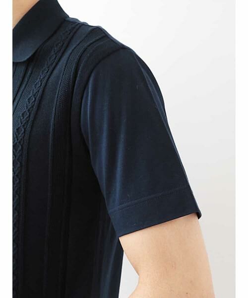 MICHEL KLEIN HOMME / ミッシェルクランオム シャツ・ブラウス | Hybrid Cut and sewn《Polo Shirt》 | 詳細4