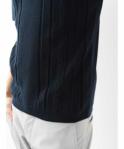 MICHEL KLEIN HOMME / ミッシェルクランオム シャツ・ブラウス | Hybrid Cut and sewn《Polo Shirt》 | 詳細5