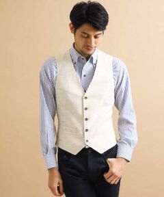 MICHEL KLEIN HOMME / ミッシェルクランオム ベスト | 【洗える】ジレ（セオαラミーヘリンボン）