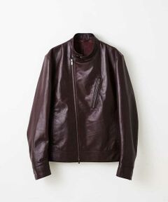 MICHEL KLEIN HOMME / ミッシェルクランオム その他アウター | レザーブルゾン（バーガンディラムレザー）