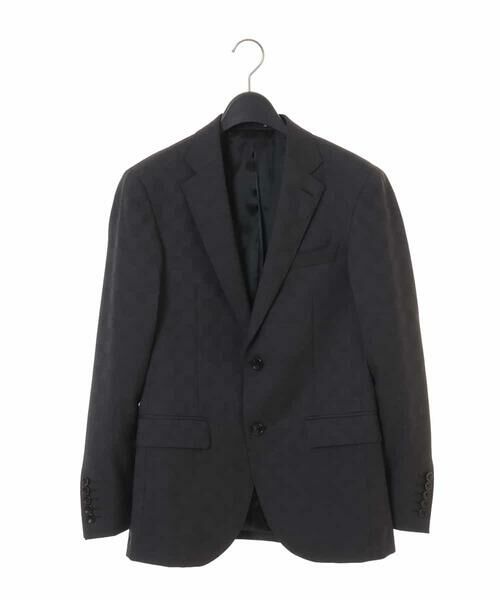 MICHEL KLEIN HOMME / ミッシェルクランオム セットアップ | スーツ(SHINY STRETCH グレンチェック)(グレー)