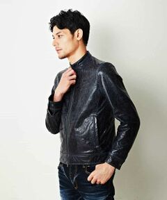 MICHEL KLEIN HOMME / ミッシェルクランオム セットアップ | レザーブルゾン（クラックレザー）