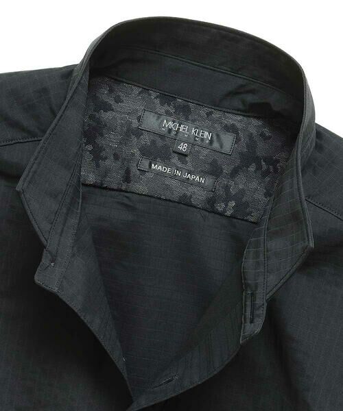 MICHEL KLEIN HOMME / ミッシェルクランオム シャツ・ブラウス | 《日本製》二重織りスタンドカラーシャツ | 詳細17