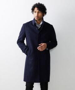 MICHEL KLEIN HOMME / ミッシェルクランオム ステンカラーコート | カシミヤスタンドロング丈コート