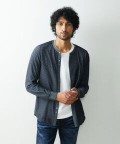 MICHEL KLEIN HOMME / ミッシェルクランオム シャツ・ブラウス | 《日本製》幾何柄ジャガードシャツ