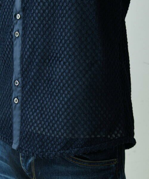 MICHEL KLEIN HOMME / ミッシェルクランオム シャツ・ブラウス | 《日本製》幾何柄ジャガードシャツ | 詳細1