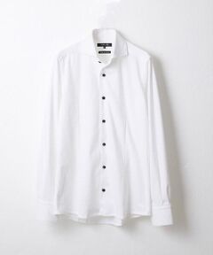 《日本製》立体柄ストレッチラッセルシャツ