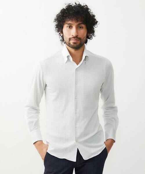 MICHEL KLEIN HOMME / ミッシェルクランオム シャツ・ブラウス | 《日本製》ラッセルジャガードシャツ | 詳細13