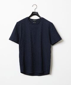 ボタニカル柄クルーネック半袖Tシャツ