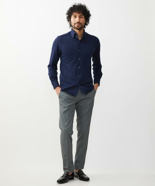 MICHEL KLEIN HOMME / ミッシェルクランオム シャツ・ブラウス | 《日本製》ラッセルジャガードシャツ | 詳細9