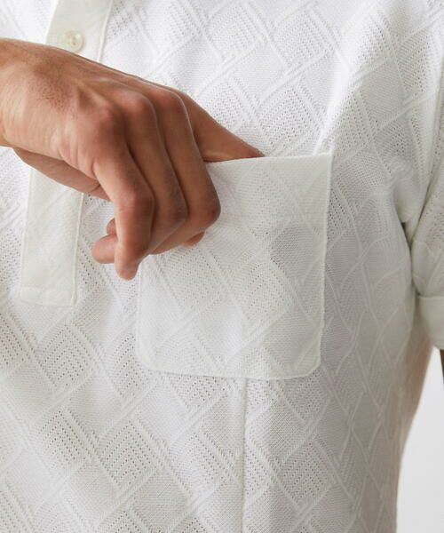 MICHEL KLEIN HOMME / ミッシェルクランオム カットソー | 《日本製》ダイヤ柄半袖ポロシャツ | 詳細11