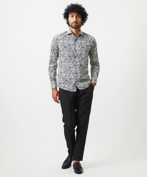 MICHEL KLEIN HOMME / ミッシェルクランオム シャツ・ブラウス | 《日本製》フラワー柄長袖シャツ | 詳細2