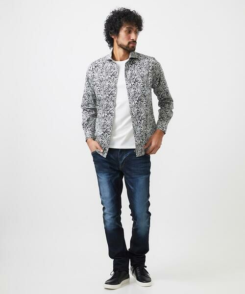 MICHEL KLEIN HOMME / ミッシェルクランオム シャツ・ブラウス | 《日本製》フラワー柄長袖シャツ | 詳細3