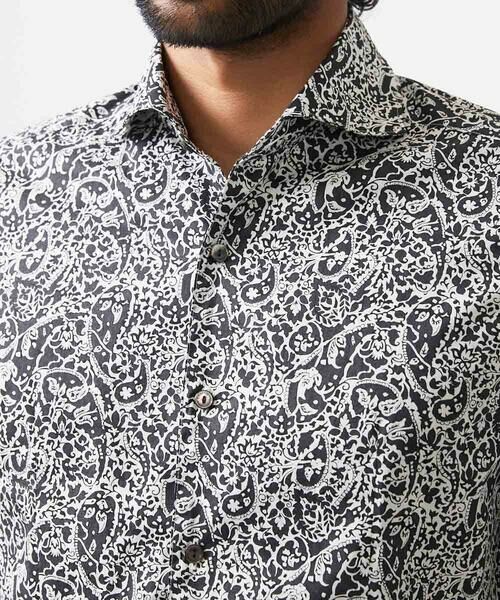 MICHEL KLEIN HOMME / ミッシェルクランオム シャツ・ブラウス | 《日本製》フラワー柄長袖シャツ | 詳細6