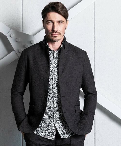 MICHEL KLEIN HOMME / ミッシェルクランオム テーラードジャケット | 【セットアップ】ジャガードコンバーチブルジャケット | 詳細15