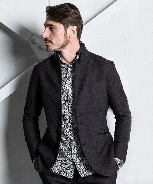 MICHEL KLEIN HOMME / ミッシェルクランオム テーラードジャケット | 【セットアップ】ジャガードコンバーチブルジャケット | 詳細16