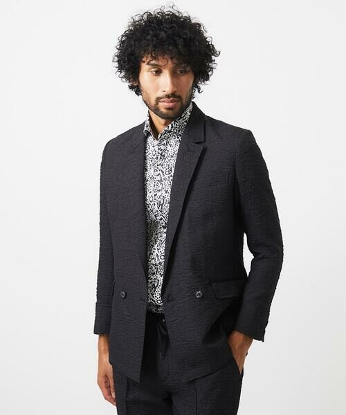 MICHEL KLEIN HOMME / ミッシェルクランオム テーラードジャケット | 【セットアップ】ジャガードダブルジャケット | 詳細1