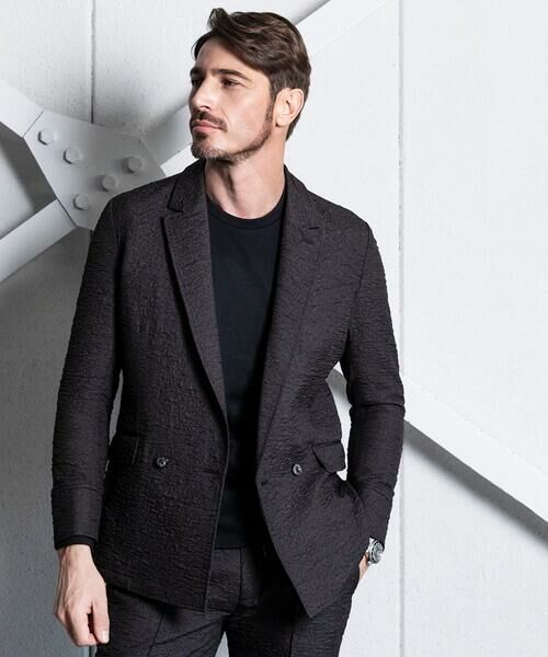 MICHEL KLEIN HOMME / ミッシェルクランオム テーラードジャケット | 【セットアップ】ジャガードダブルジャケット | 詳細13