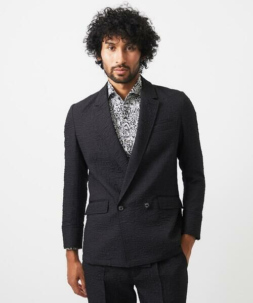 MICHEL KLEIN HOMME / ミッシェルクランオム テーラードジャケット | 【セットアップ】ジャガードダブルジャケット | 詳細4