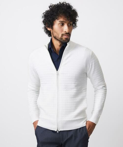 MICHEL KLEIN HOMME / ミッシェルクランオム カーディガン・ボレロ | クラシカルニットZIPアップカーディガン | 詳細3