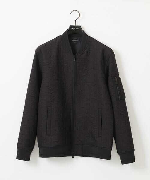 MICHEL KLEIN HOMME / ミッシェルクランオム その他アウター | 【セットアップ】ジャガードMA-1ブルゾン(ブラック)