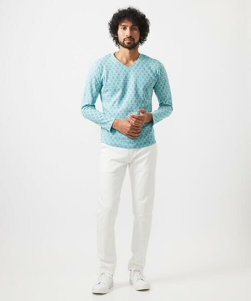 MICHEL KLEIN HOMME / ミッシェルクランオム カットソー | 《日本製》リンクスVネック長袖カットソー | 詳細1