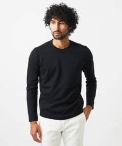 MICHEL KLEIN HOMME / ミッシェルクランオム カットソー | ダブルフェイスクルーネック長袖カットソー