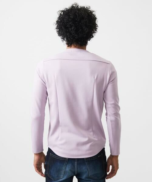 MICHEL KLEIN HOMME / ミッシェルクランオム カットソー | ダブルフェイスクルーネック長袖カットソー | 詳細3