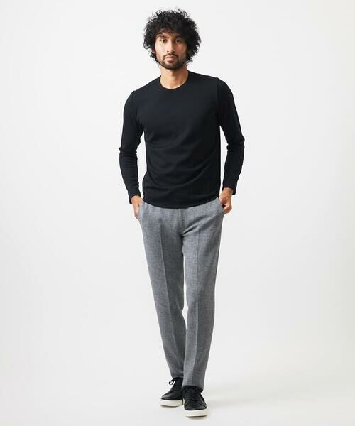 MICHEL KLEIN HOMME / ミッシェルクランオム カットソー | ダブルフェイスクルーネック長袖カットソー | 詳細11