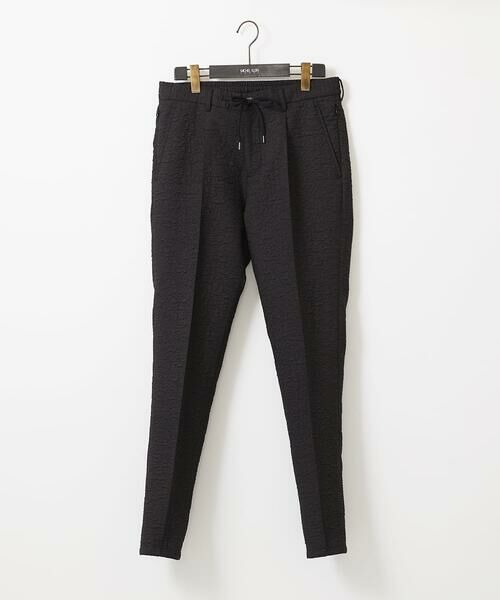 MICHEL KLEIN HOMME / ミッシェルクランオム チノ・ワークパンツ | 【セットアップ】ジャガードスラックスパンツ(ブラック)