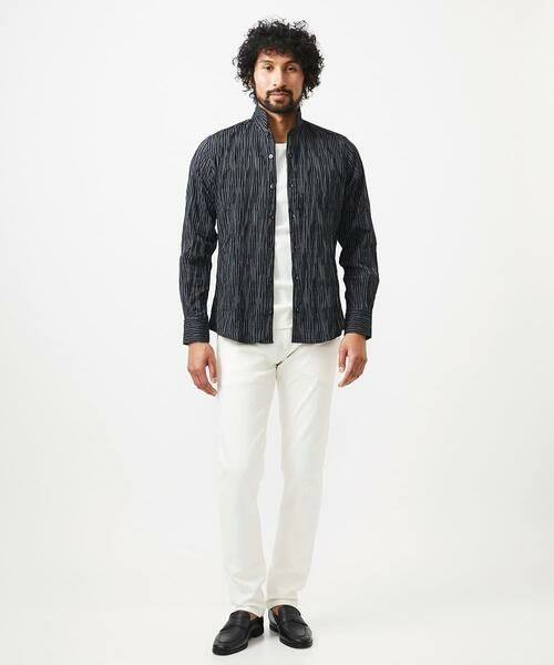 MICHEL KLEIN HOMME / ミッシェルクランオム シャツ・ブラウス | ストライプタックスタンドカラー長袖シャツ | 詳細16