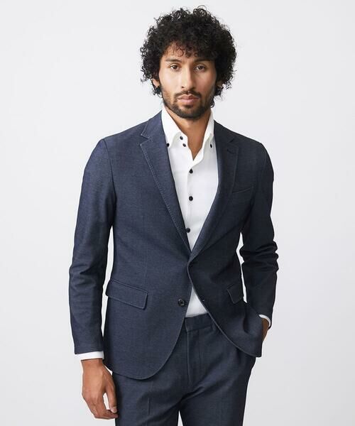 MICHEL KLEIN HOMME / ミッシェルクランオム テーラードジャケット | 【セットアップ】ジャージテーラードジャケット | 詳細1