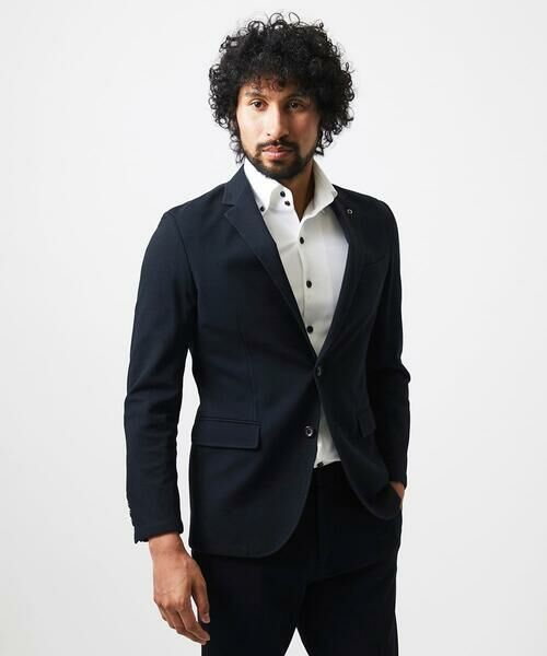 MICHEL KLEIN HOMME/ミッシェルクランオム ジャージテーラードジャケット セットアップ ブラック L MICHEL KLEIN HOMME/ミッシェルクランオム ジャージテーラードジャケット セットアップ ブラック L