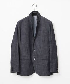 MICHEL KLEIN HOMME / ミッシェルクランオム テーラードジャケット | デニム調コンバーチブルジャケット