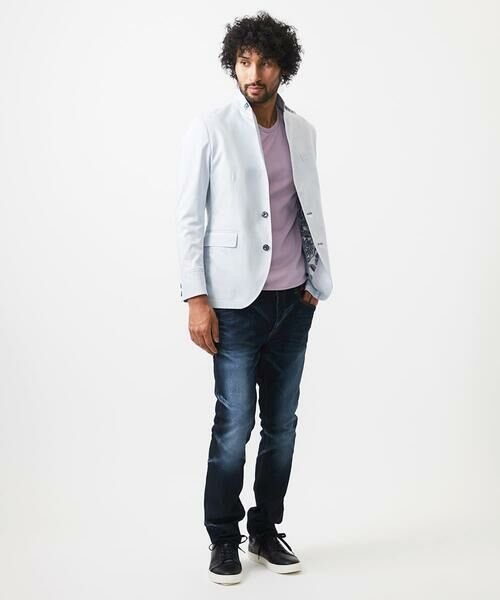 MICHEL KLEIN HOMME / ミッシェルクランオム テーラードジャケット | デニム調コンバーチブルジャケット | 詳細1