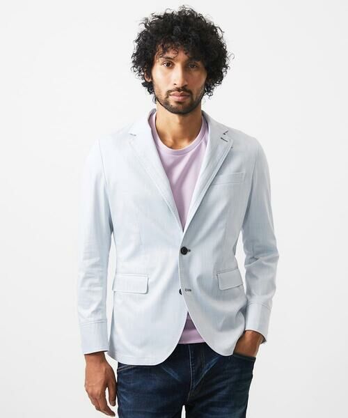 MICHEL KLEIN HOMME / ミッシェルクランオム テーラードジャケット | デニム調コンバーチブルジャケット | 詳細3