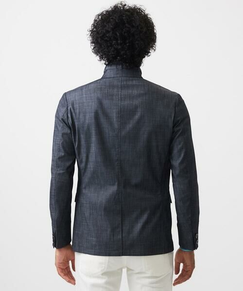 MICHEL KLEIN HOMME / ミッシェルクランオム テーラードジャケット | デニム調コンバーチブルジャケット | 詳細11