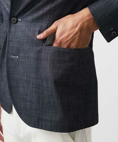 MICHEL KLEIN HOMME / ミッシェルクランオム テーラードジャケット | デニム調コンバーチブルジャケット | 詳細16