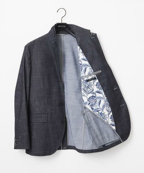 MICHEL KLEIN HOMME / ミッシェルクランオム テーラードジャケット | デニム調コンバーチブルジャケット | 詳細5