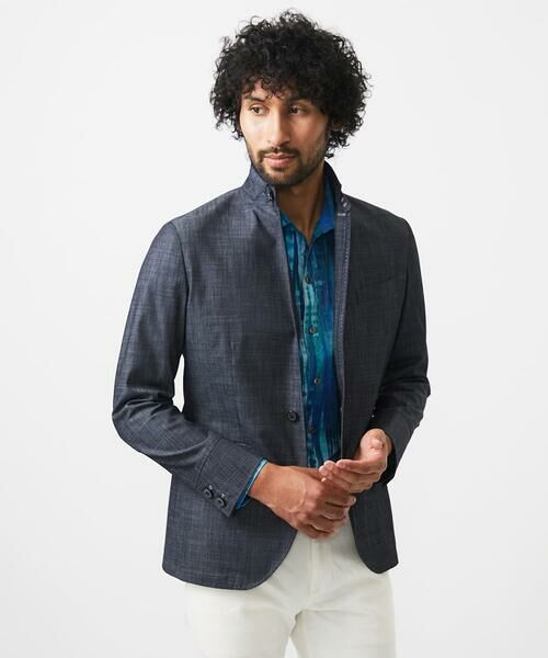 MICHEL KLEIN HOMME / ミッシェルクランオム テーラードジャケット | デニム調コンバーチブルジャケット | 詳細6