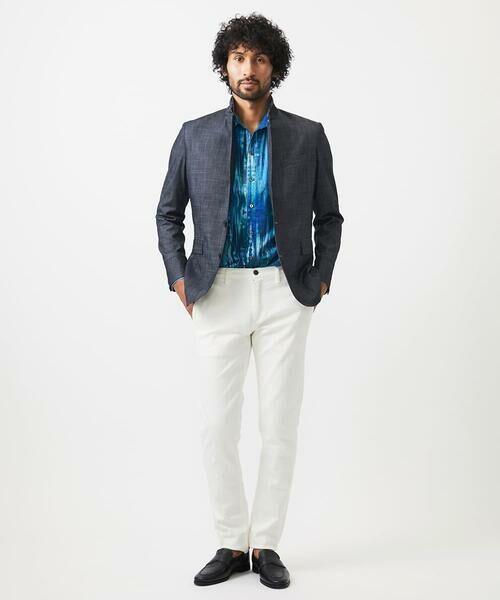 MICHEL KLEIN HOMME / ミッシェルクランオム テーラードジャケット | デニム調コンバーチブルジャケット | 詳細7