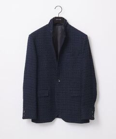 MICHEL KLEIN HOMME / ミッシェルクランオム テーラードジャケット | 編みチェック柄コンバーチブルジャケット