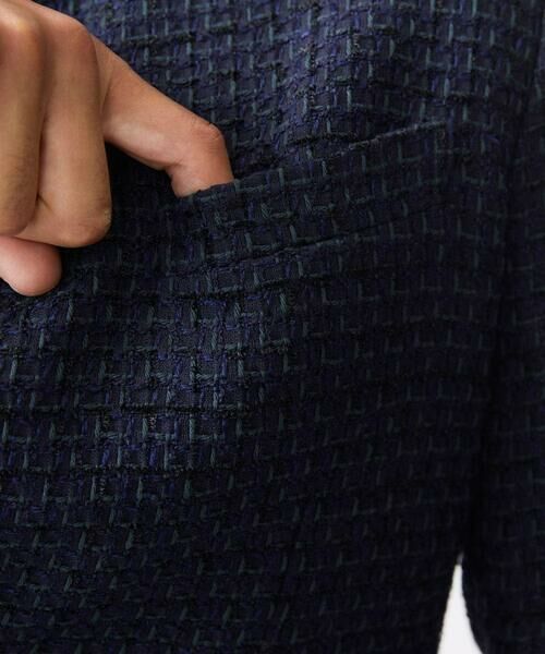 MICHEL KLEIN HOMME / ミッシェルクランオム テーラードジャケット | 編みチェック柄コンバーチブルジャケット | 詳細10