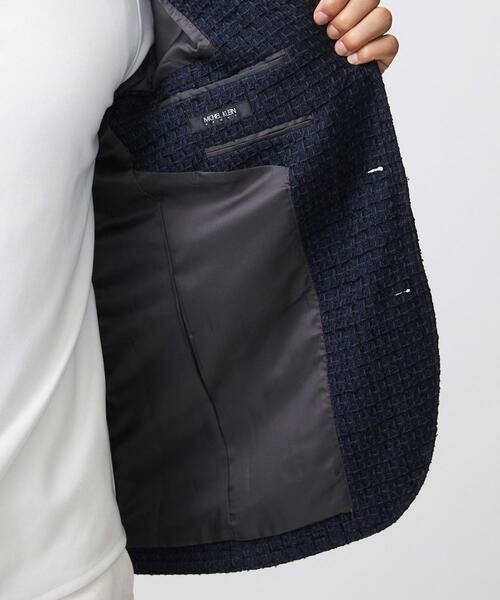 MICHEL KLEIN HOMME / ミッシェルクランオム テーラードジャケット | 編みチェック柄コンバーチブルジャケット | 詳細13