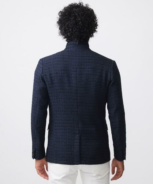 MICHEL KLEIN HOMME / ミッシェルクランオム テーラードジャケット | 編みチェック柄コンバーチブルジャケット | 詳細5