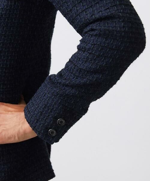 MICHEL KLEIN HOMME / ミッシェルクランオム テーラードジャケット | 編みチェック柄コンバーチブルジャケット | 詳細8