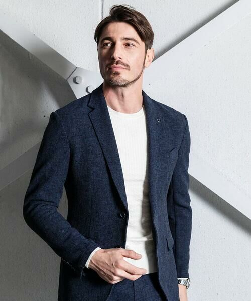 MICHEL KLEIN HOMME / ミッシェルクランオム テーラードジャケット | 【セットアップ】メッシュ調テーラードジャケット | 詳細7